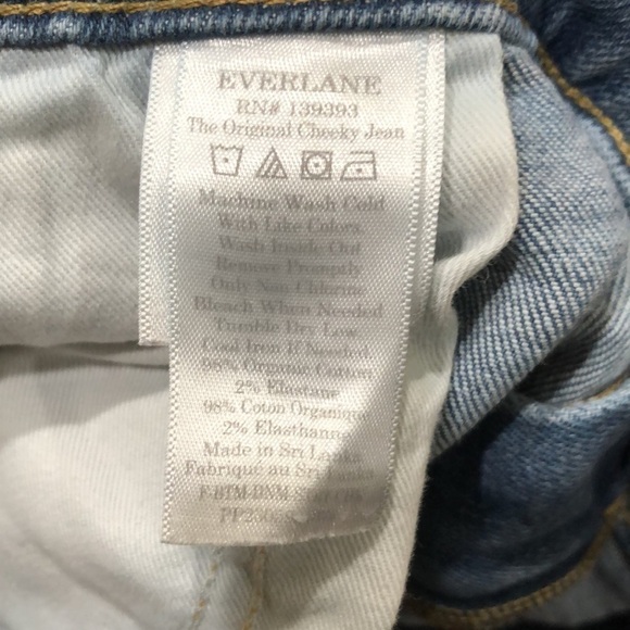 Everlane The Original Cheeky Jeans Size 33 Crop Length Medium Blue High Rise - Picture 9 of 9